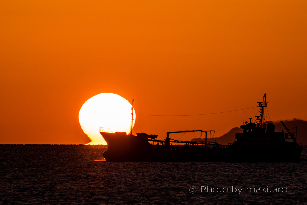 瀬戸の夕陽　宜候