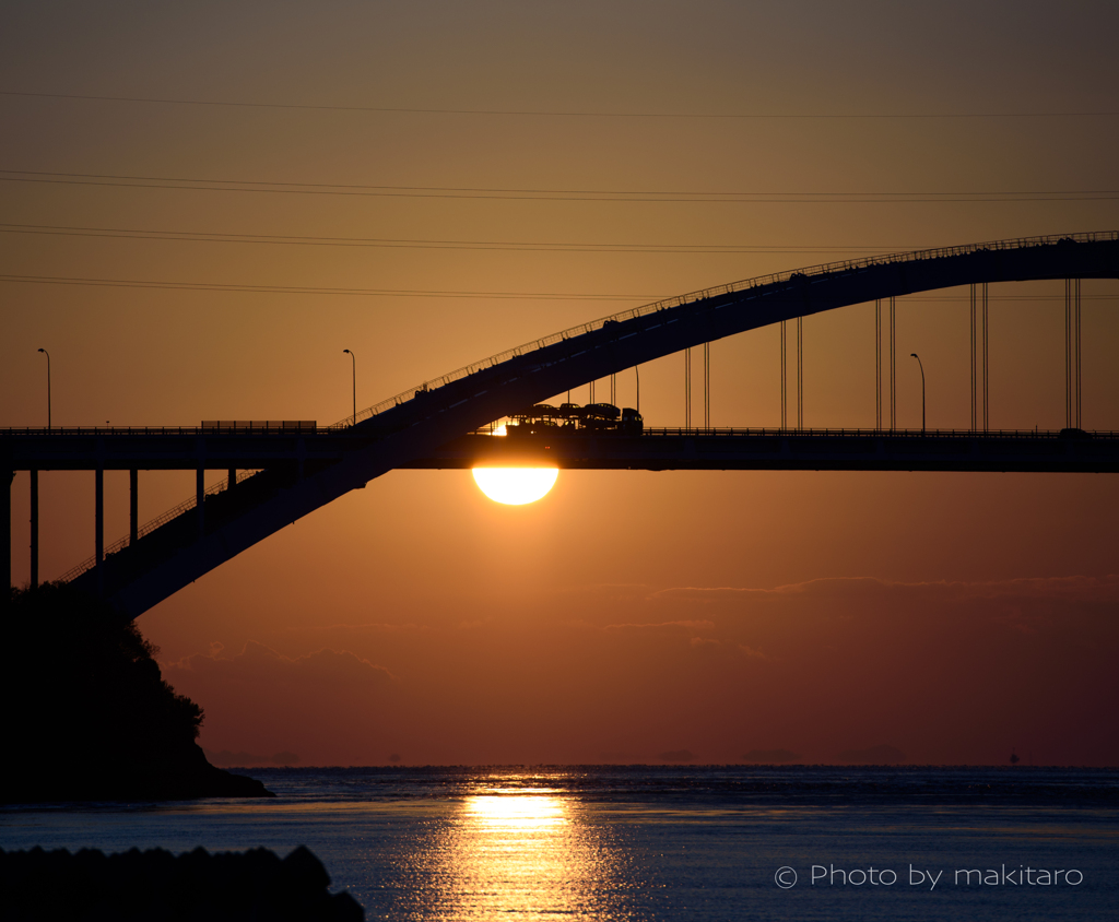 瀬戸の夕景　しまなみ海道