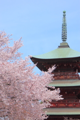 春の寺院