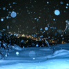 雪と夜景