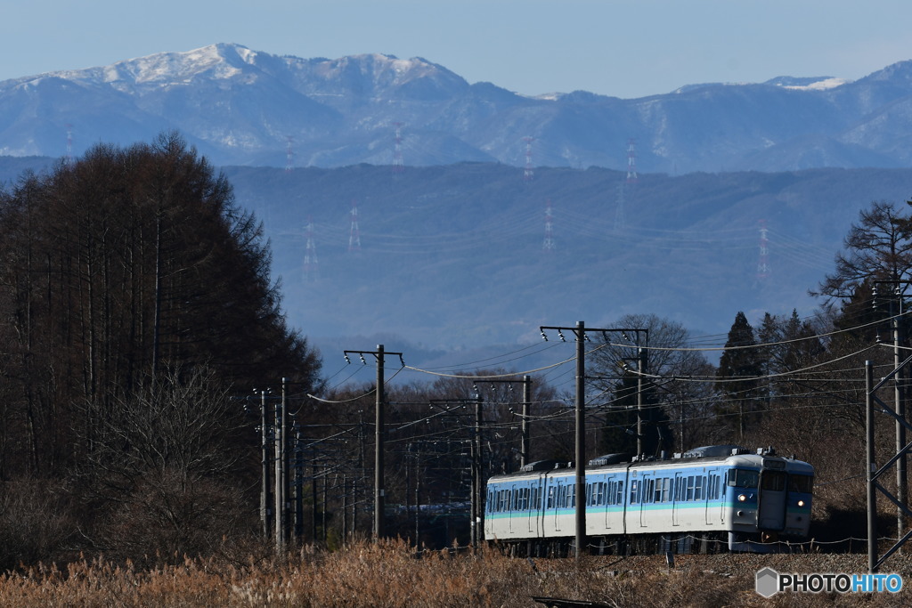 冬の高原電車