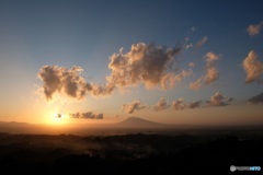 夕暮れの岩木山Ⅰ