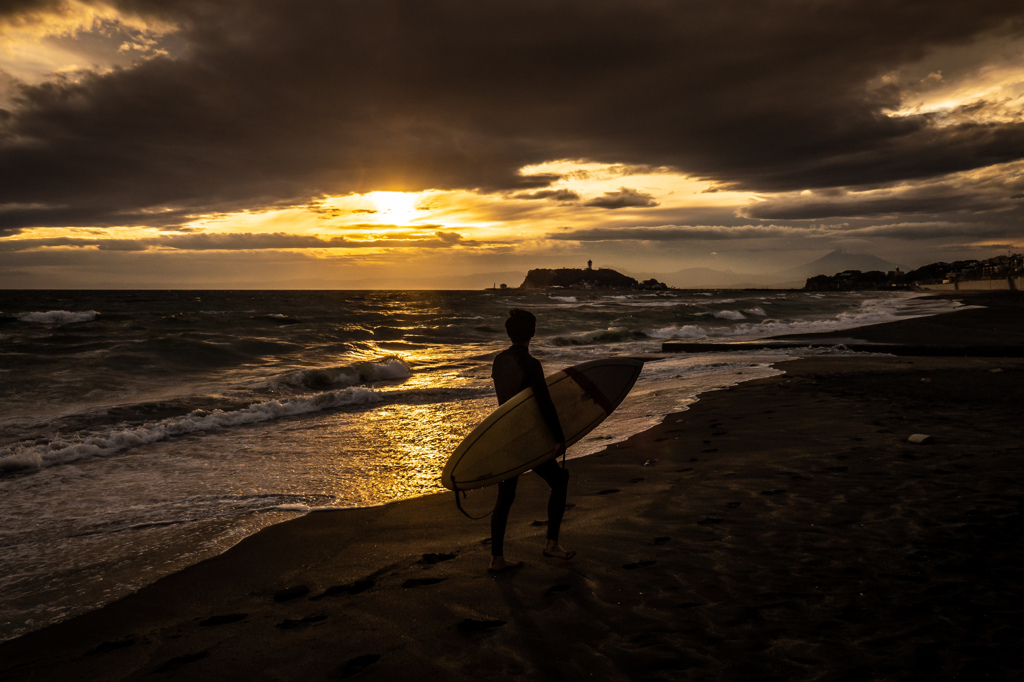 七里ヶ浜の夕景