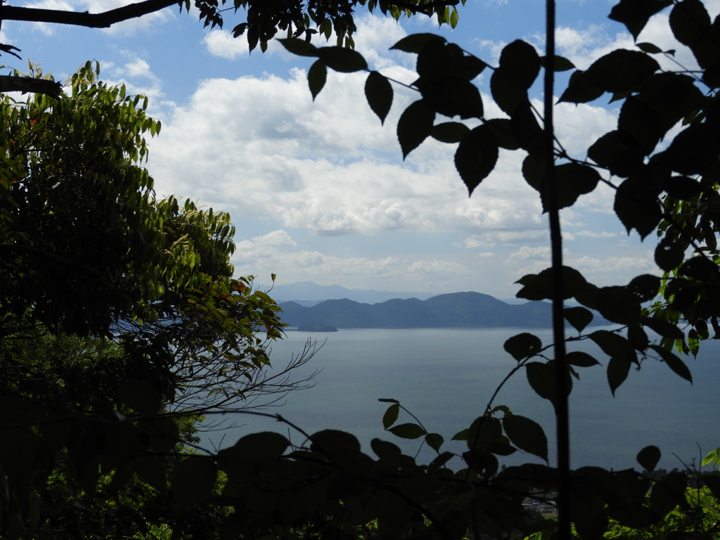 楊梅の滝 見返り琵琶湖