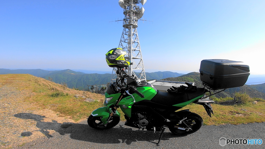 バイクde山頂へ