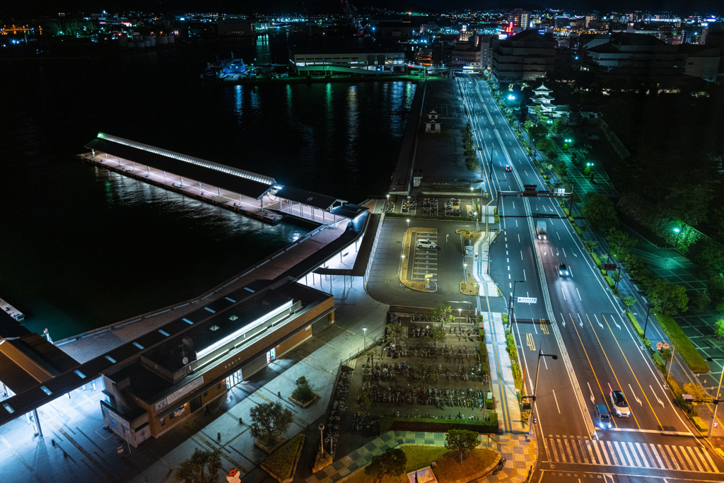 高松港夜景