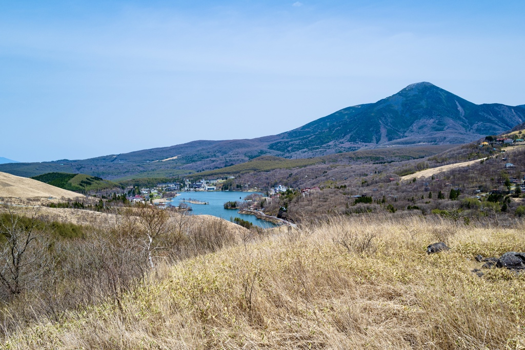 白樺湖展望台にて