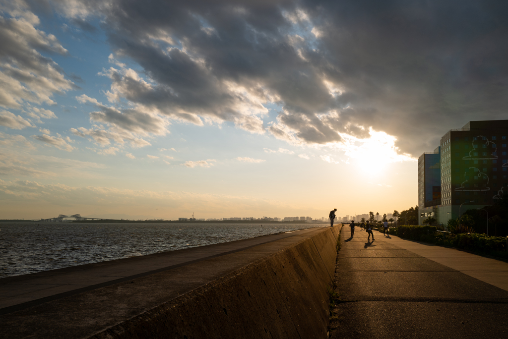 Sunset view of tokyobay