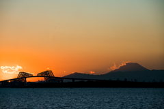 sunset view of tokyobay
