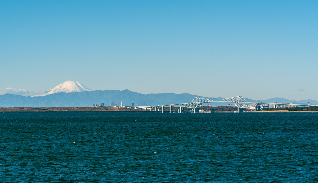富士とゲートブリッジ