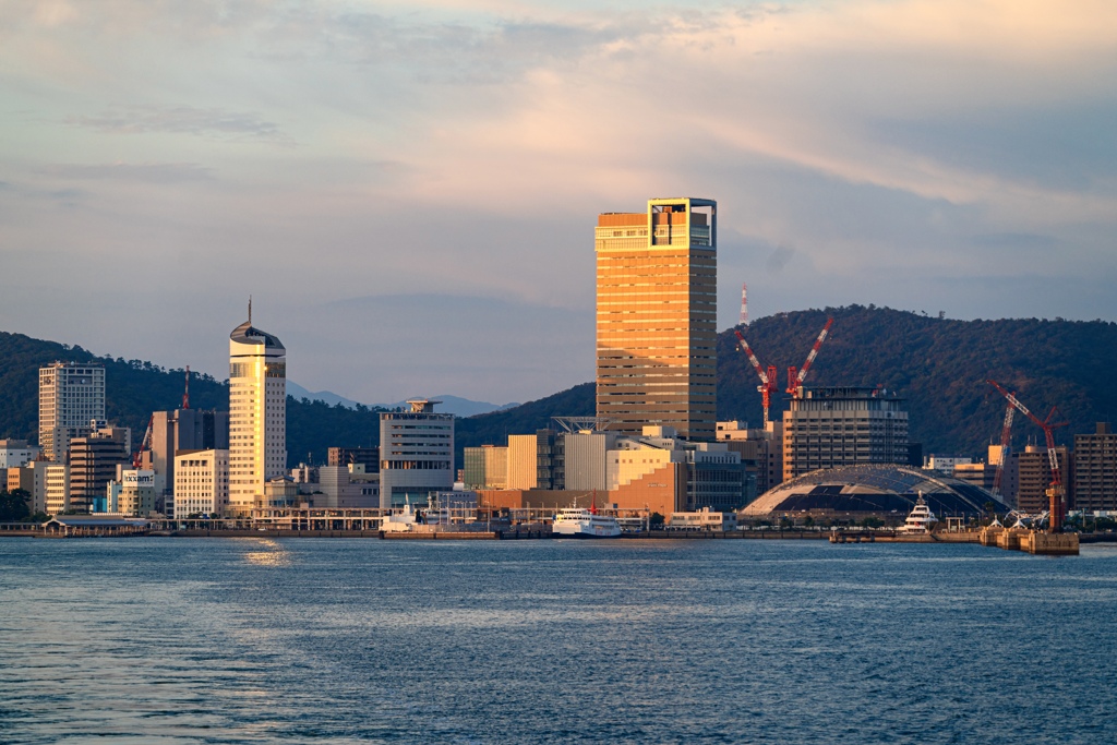 高松港　夜明け