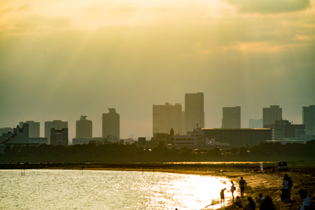 湾岸エリアの夕暮れ２