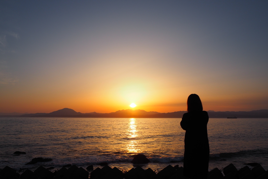 夕日