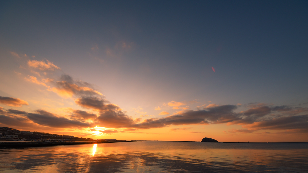 夕日