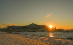 埠頭の夕暮れ