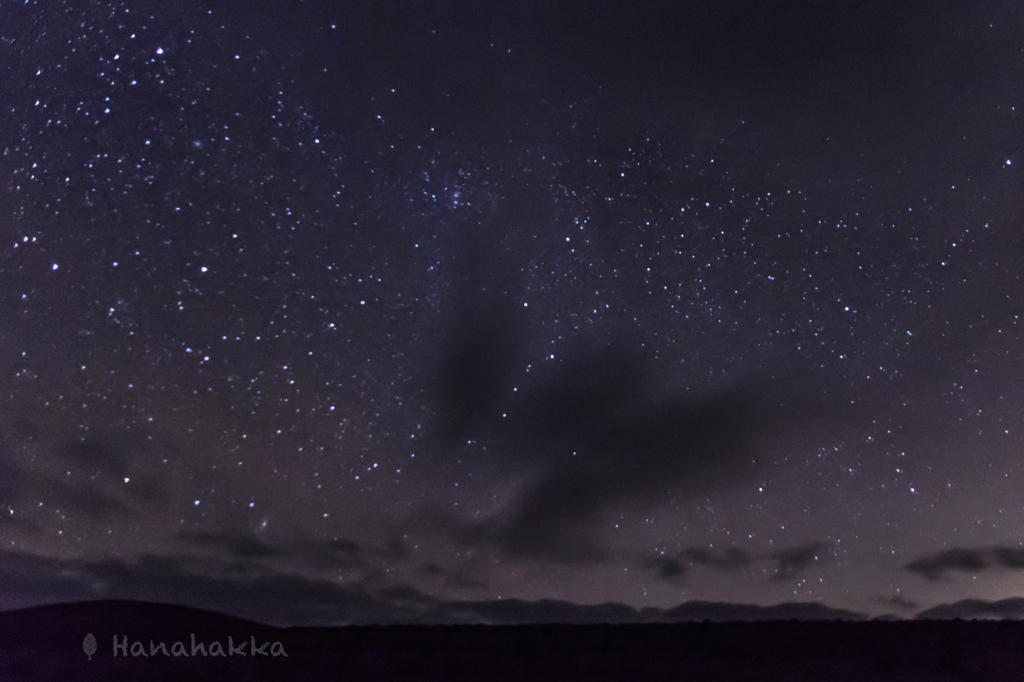 星空に雲