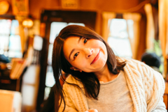 目が合った時の微笑み