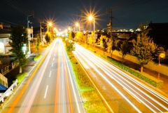 歩道橋からの景色