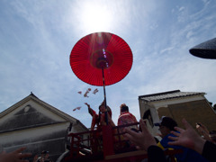 竹祭り_餅まき