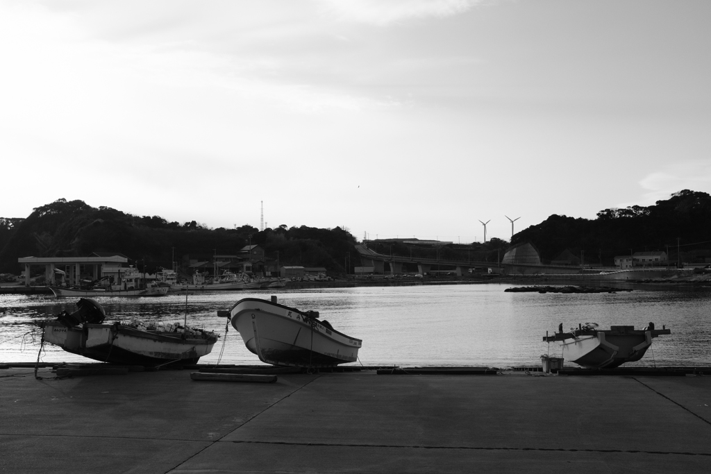 夕暮れの海