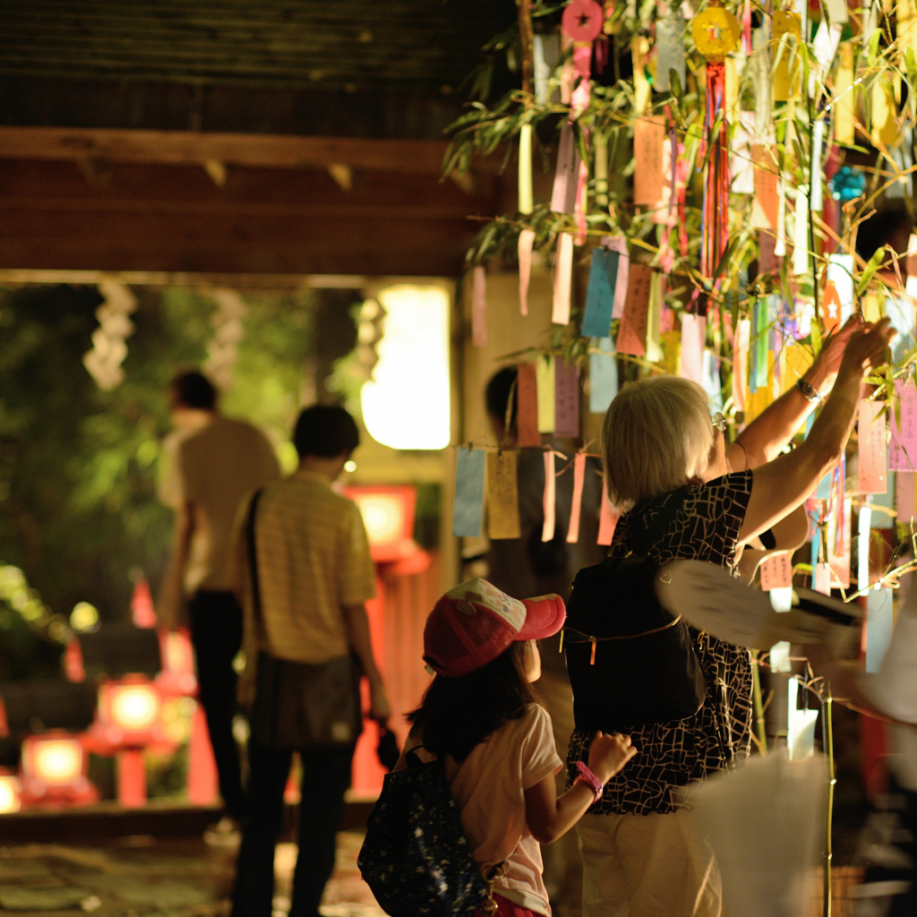 貴船神社１　七夕笹飾りライトアップ