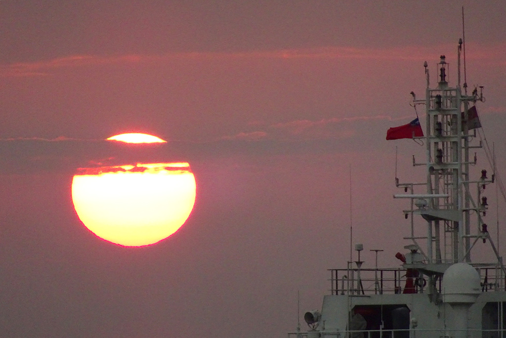 高雄港の夕日