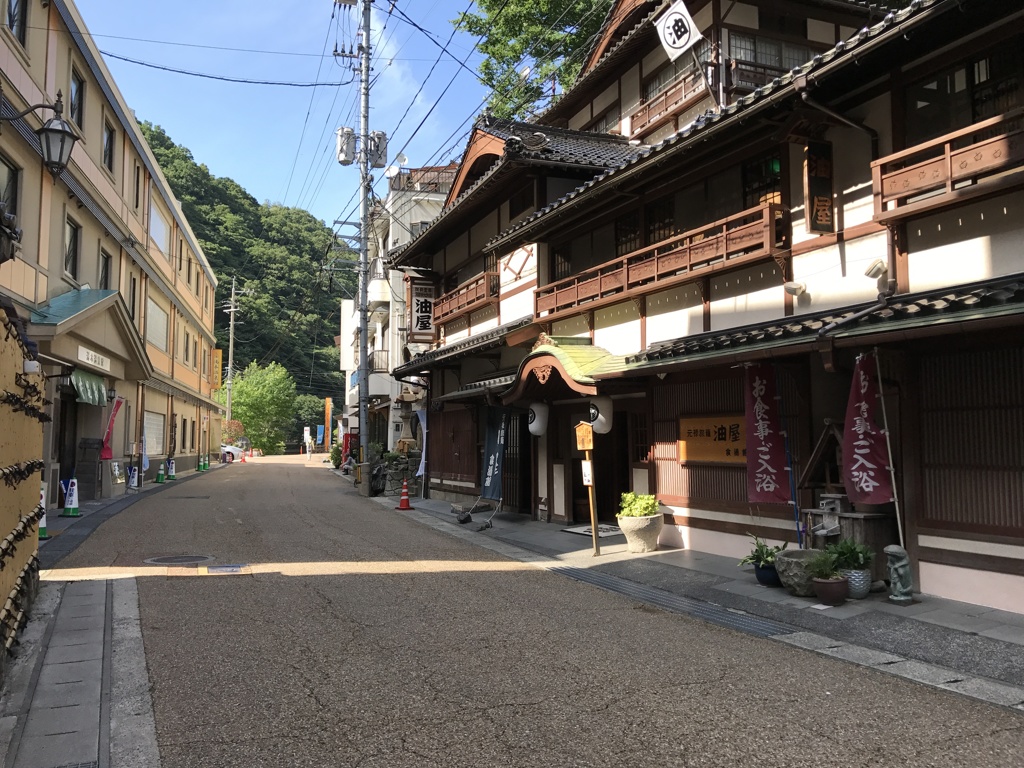 湯原温泉の温泉街