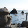 夫婦岩と蛙
