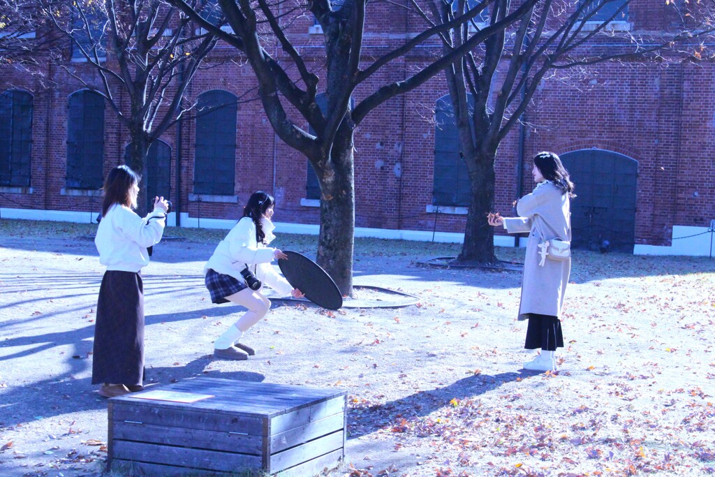 レフ板　頑張れ
