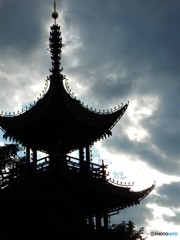 北国の空　(有名な遊園地内）
