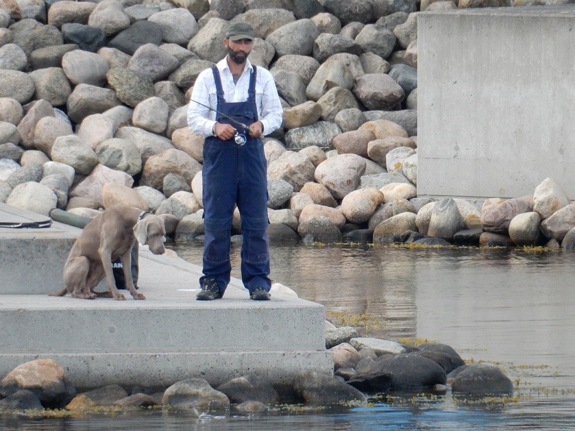 大丈夫かな、釣れるかな？　（コペンハーゲンの海　４）