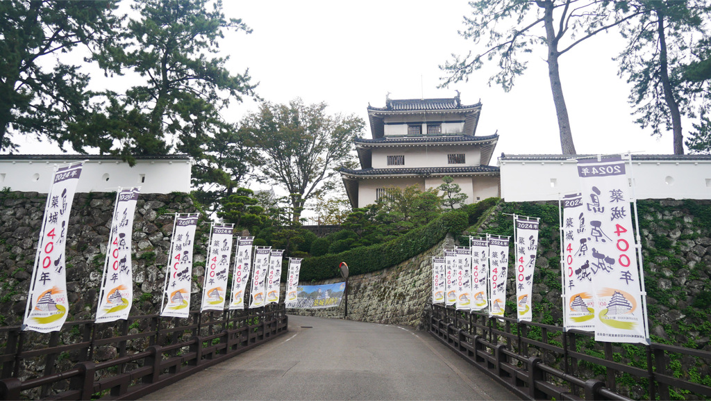 島原城入口と西の櫓