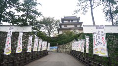 島原城入口と西の櫓