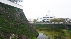 島原城入口右手側（西の櫓側）のお堀