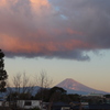 P1250798　1月19日 朝焼け雲と富士山