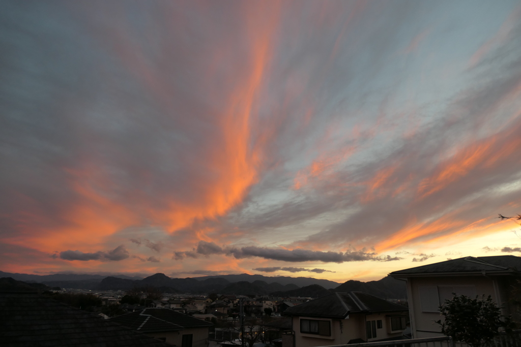 P1035243　ある日の夕焼け雲