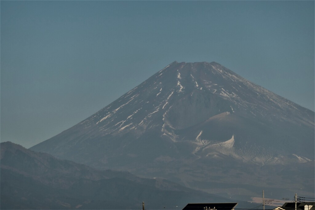 P1000606 (2)　1月21日 今朝の富士山