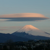 P1057486　1月23日 今朝の富士山と吊るし雲