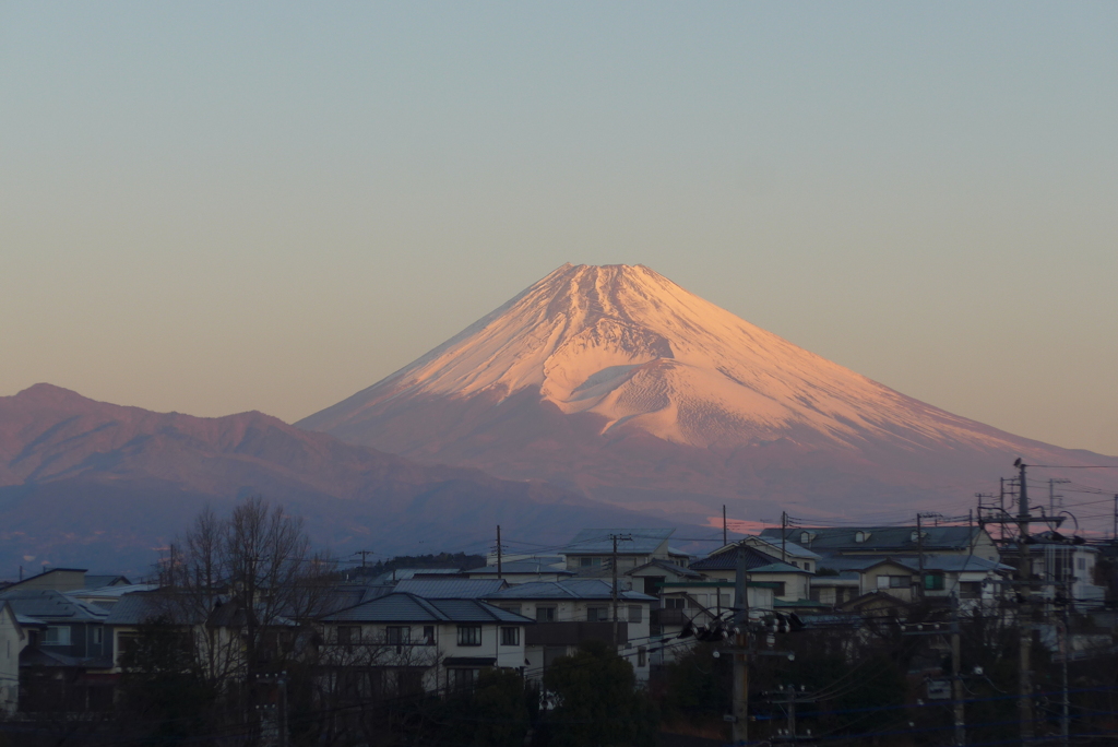 P1370278　1月17日 今朝の富士山