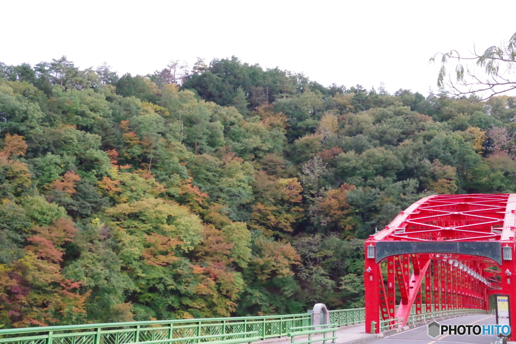 紅葉と峰谷橋