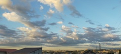 パノラマ青空と雲