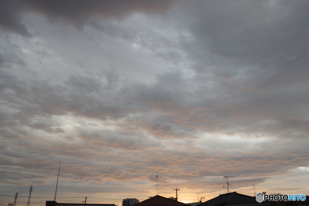 乱層雲と朝日2