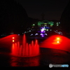 噴水広場ライトアップ赤Ｒ