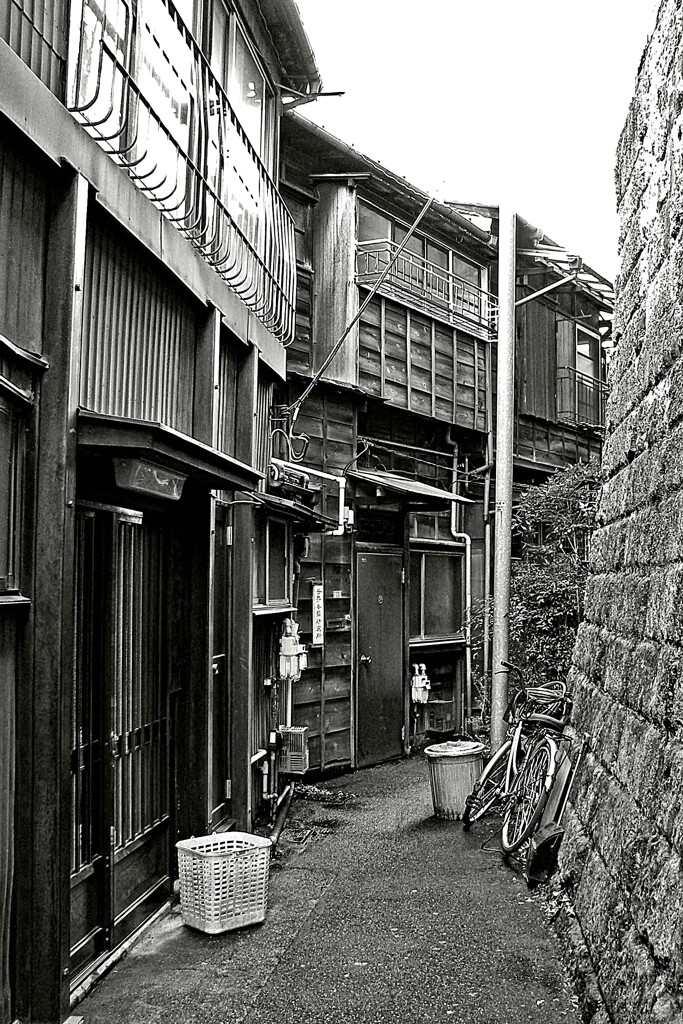 昭和の残像36 一葉旧居宅上の路地 本郷四丁目 文京区 2008年2月