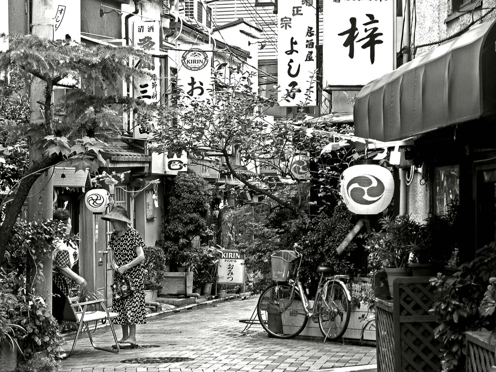 昭和の残像107 立ち話 深川祭り 門仲二丁目 江東区 2008年8月