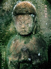 阿弥陀如来　延宝5年1677 本願寺墓地 品川区