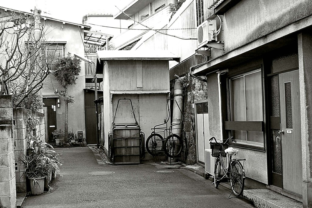 昭和の残像18「路地の奥」旧小山町 三田一丁目 港区 2008年2月