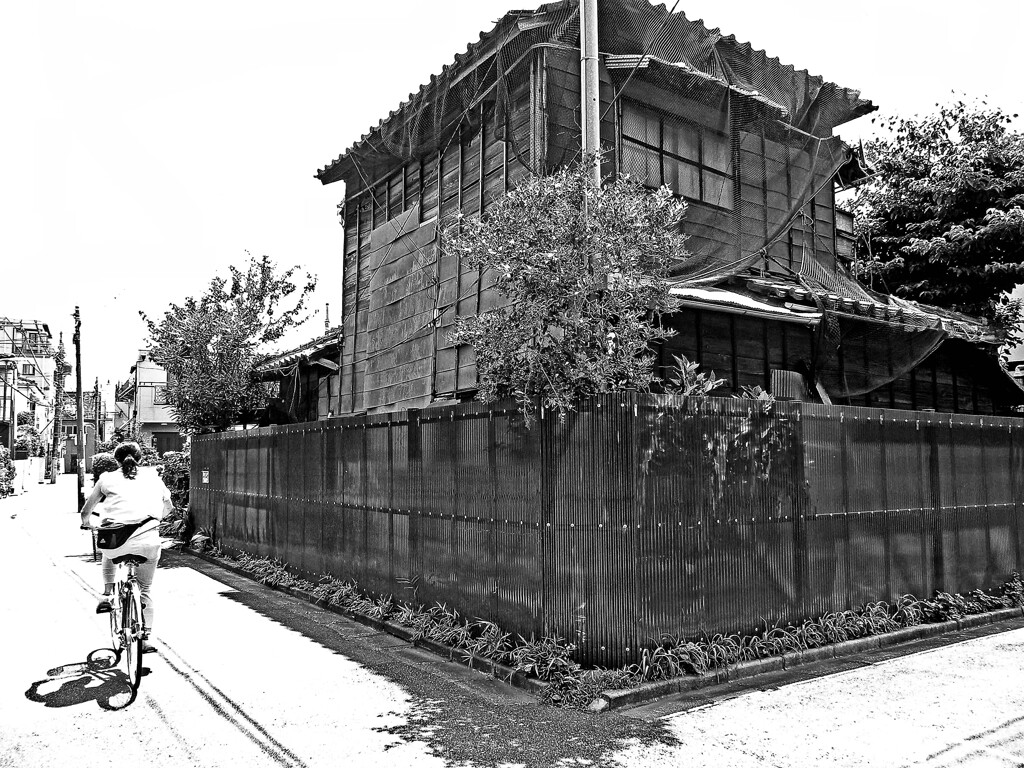 昭和の残像138 角地の木造家屋 阿佐ヶ谷 杉並区 2008年7月