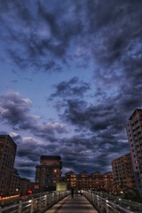 夕暮れ時、帰り道