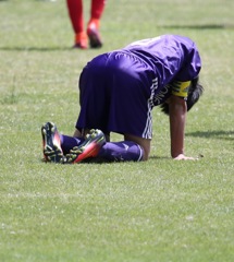 汗と涙のサッカー少年